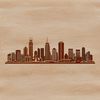A detailed illustration of a city skyline at sunset, perfect for vector art and graphic design projects.
