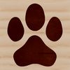 Vector illustration of a single animal paw print in various designs.