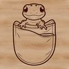 An amphibian salamander in a simple, vector format.