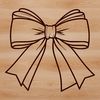 Beautiful Gift Ribbon Decoration A decorative bow made with ribbon, suitable for gift wrapping or craft projects.