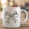Beautiful Gift Wrapping Bow Design A decorative ribbon bow with curved ends and a centered knot, suitable for gift wrapping or crafting.
