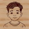 Casual Kid Vector Graphic A young boy in a casual outfit, suitable as a vector graphic illustration for various design applications.