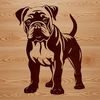 Cute Standing Bulldog Illustration A vector illustration of a standing bulldog, suitable for various digital applications.