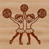 Young Cheerleader Illustration A youthful female cheerleader in a sportswear outfit, emphasizing her athleticism.