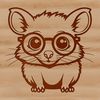 Cute Possum Wearing Glasses Vector Art A marsupial possum wearing a pair of glasses, suitable for vector designs and commercial use.