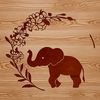 Illustrative vector design of an elephant, suitable for cutting machine projects like Cricut.