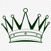 A digital vector illustration of a crown, suitable for various design applications.