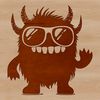 A whimsical monster character wearing trendy sunglasses, suitable for Halloween-themed designs.