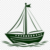 SVG Vector Design Illustration A simple boat illustration designed as a vector graphic.