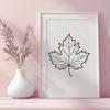 Isolated Leaf Clip Art An isolated graphic representation of a leaf with naturalistic details and texture.
