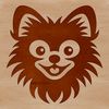 Pomeranian Head Silhouette Artwork An illustrative representation of a Pomeranian's head in vector format.