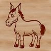 Standing Donkey Animal SVG Graphic A standing donkey animal illustration in vector format.