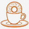 Colorful Pastry Clip Art A colorful illustration of a donut, perfect for food or dessert-themed designs.