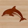 Marine Life Clip Art A digital illustration of a dolphin in a natural marine setting.