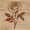 Beautiful Rose Clip Art Illustration A stylized rose illustration suitable for digital design projects.