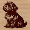 Adorable Shih Tzu Vector Icon A small, fluffy dog breed sitting on its haunches, suitable for vector design or clip art.