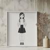 Young Girl Profile Vector Art A high-quality vector illustration of a young girl in profile.