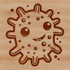 Bacterial Illustration in Outline Form Microscopic representation of bacteria in outline form, suitable for vector graphics and cutting machines.
