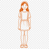 Free Vector Art Design for Kids A young girl illustration created in vector art format.