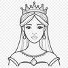 Girl's Fairy Tale Portrait A vector graphic image of a girl dressed as a princess, suitable for various design applications.