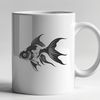 Swimming in Water - Vector Fish Design Illustration of a single goldfish swimming in water, designed as vector art for digital use.
