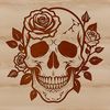 Intricate Vector Skull Illustration Art Gothic-style skull design with intricate details, suitable for Halloween decorations or vector art projects.