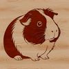 Cute Cartoon Guinea Pig SVG Design A cartoon illustration of a guinea pig, suitable for use in various digital designs.