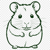 Hamster Clip Art Design A small rodent with fur and whiskers, commonly kept as a pet.