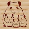 A digital illustration of a hamster, suitable for graphic design projects.