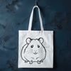 Whimsical Small Animal Graphics A small mammal with a furry body and short legs, commonly kept as a household pet.
