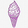 Colorful Ice Cream Cone Clip Art A colorful illustration of a ice cream cone with multiple scoops, suitable for clip art use.