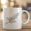 A detailed illustration of a single leaf with veins and edges, suitable for vector art and commercial or personal use.