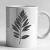 Vector design element featuring a single leaf A single green leaf with veins, created as a vector graphic.