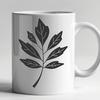 A detailed, illustrated leaf with intricate design elements, suitable for vector art and graphic design projects.