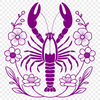 An SVG vector art design featuring a lobster, a popular animal used in various designs and crafts.