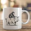Colorful Monkey-Pig SVG Graphic Art A cartoon monkey-pig character created as an SVG file for digital use in crafting and design projects.