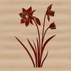 White Background Blooms A colorful illustration of a daffodil flower in bloom against a white background.
