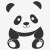 Panda Vector Graphic An editable vector graphic of a panda, suitable for various design applications.