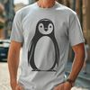 Beautiful Bird Illustration PNG Download A simple illustration of a penguin standing on the ice, suitable for printing or digital use.