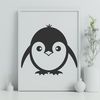 Flightless Friend SVG Graphics A graphic representation of a penguin, a flightless bird species.