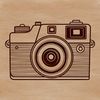 Simplified Camera Design for Graphic Designers A digital camera with a simplified design, suitable for graphic designers and crafters.