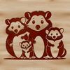 Beautiful Possum Clip Art SVG File A detailed illustration of a possum from the wild animal family, suitable for vector art and design projects.