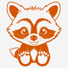 Cute Cartoon Raccoon SVG Clip Art Design A cartoon raccoon illustration created as a vector graphic in SVG format.