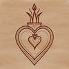 Beautiful Vector Art Sacred Heart Symbol SVG icon of the Sacred Heart symbol, ideal for vector art designs and laser cutting projects.