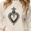 Stylized Sacred Heart Icon A stylized illustration of the Sacred Heart symbol, suitable for various applications including digital design and crafting.