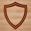 Stylized Shield Vector Art A stylized representation of a shield with intricate details, suitable for vector art design.