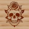 Intricately Designed Skeleton Ornament Vector Art A detailed illustration of a Gothic-style skull surrounded by intricate design elements.