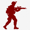 Military Icon Illustration A detailed vector illustration of a man in military attire, suitable for graphic design and printing.