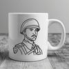 Uniformed Man Illustration A vector illustration of a man in military uniform, suitable for various design applications.