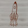 Galactic Vessel Illustration Illustrated spaceship concept with detailed vector design elements.